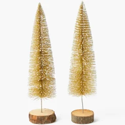 Large Gold Glitter Tree (Pair)
