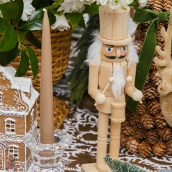 Large Natural Wooden Nutcracker (Pair)