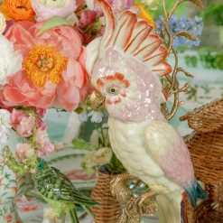 Large Pink Cockatoo Candle Holder