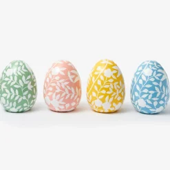 Large Pink Floral Tole Egg
