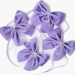Lilac Velvet Napkin Bows (Set of 4)