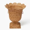 Liliana Scalloped Rattan Urn