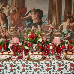 Lily Green & Red Placemats (Set of 4)