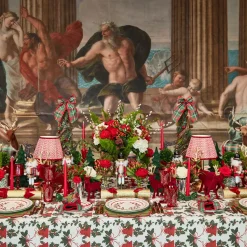 Lily Green & Red Placemats & Napkins (Set of 4)