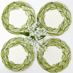 Lily of the Valley Dinner & Starter Plates (Set of 4)