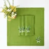 Lily of the Valley Green Linen Napkins (Set of 4)