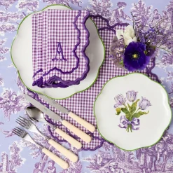 Lily Purple Gingham Napkins (Set of 4)