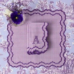 Lily Purple Gingham Napkins (Set of 4)