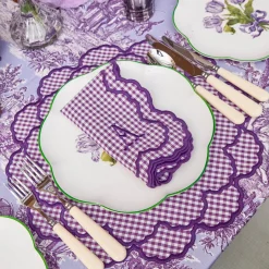 Lily Purple Gingham Placemats (Set of 4)