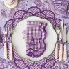 Lily Purple Gingham Placemats & Napkins (Set of 4)