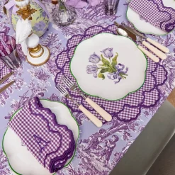 Lily Purple Gingham Placemats & Napkins (Set of 4)