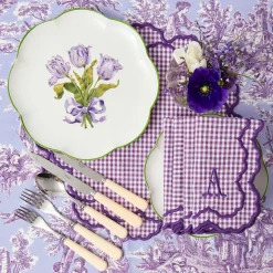 Lily Purple Gingham Placemats & Napkins (Set of 4)