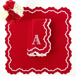 Lily Red & White Napkins (Set of 4)