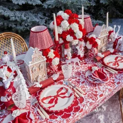 Lily Red & White Napkins (Set of 4)