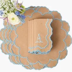 Lily Sand & Blue Placemats (Set of 4)