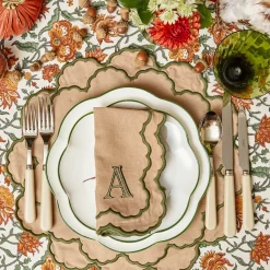 Lily Sand & Green Napkins (Set of 4)