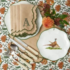 Lily Sand & Green Placemats (Set of 4)