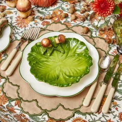 Lily Sand & Green Placemats & Napkins (Set of 4)