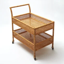 Lorenzo Rattan Bar Cart