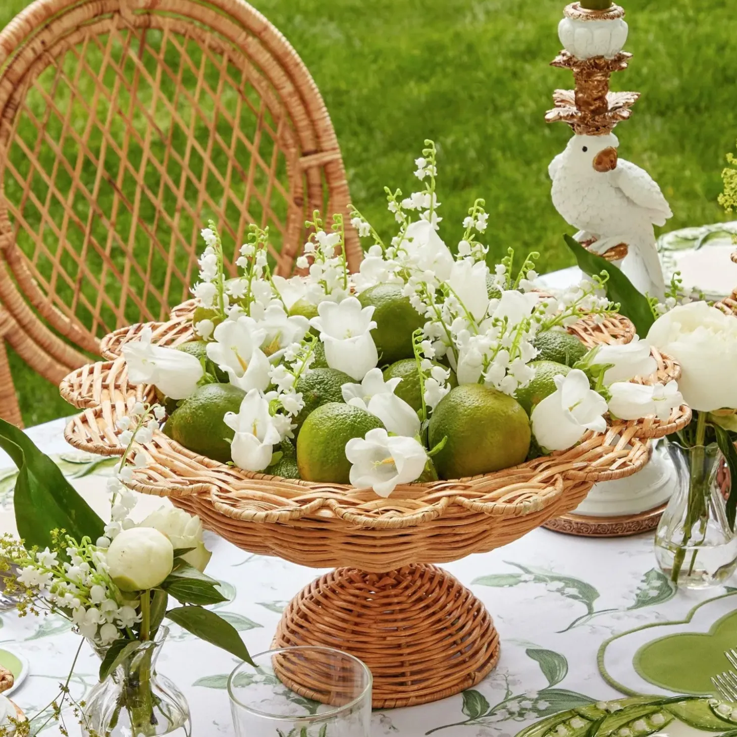 Luciana Rattan Scalloped Bowl