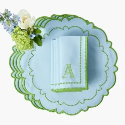 Mariana Blue & Green Placemats & Napkins (Set of 4)