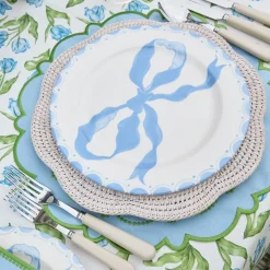 Marilyn Blue Bow Dinner & Starter Plates (Set of 8)