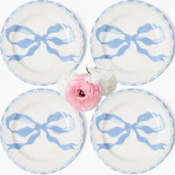 Marilyn Blue Bow Dinner Plates (Set of 4)