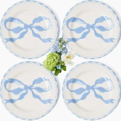Marilyn Blue Bow Dinner Plates (Set of 4)