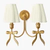 Marilyn Bow Rechargeable Double Wall Light with Cream Shades (14cm)