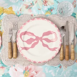 Marilyn Pink Bow Dinner & Starter Plates (Set of 8)