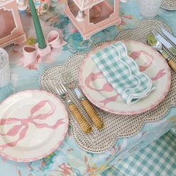 Marilyn Pink Bow Dinner & Starter Plates (Set of 8)