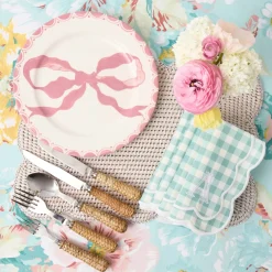 Marilyn Pink Bow Dinner Plates (Set of 4)