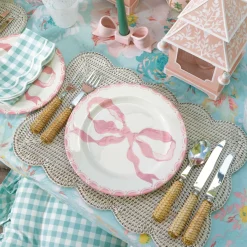 Marilyn Pink Bow Starter Plates (Set of 4)