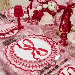 Marilyn Red Bow Dinner & Starter Plates (Set of 8)