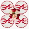 Marilyn Red Bow Starter Plates (Set of 4)
