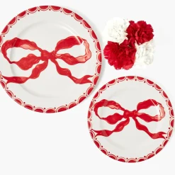 Marilyn Red Bow Starter Plates (Set of 4)