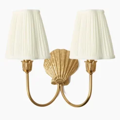 Marina Rechargeable Double Wall Light with Cream Shades (14cm)