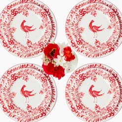 Martha Red Dinner & Starter Plates (Set of 8)