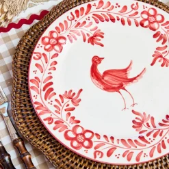 Martha Red Dinner & Starter Plates (Set of 8)