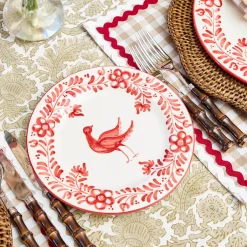 Martha Red Dinner & Starter Plates (Set of 8)