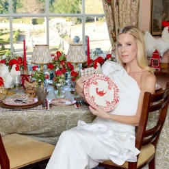 Martha Red Dinner Plate