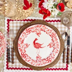 Martha Red Dinner Plate