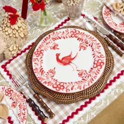 Martha Red Dinner Plates (Set of 4)
