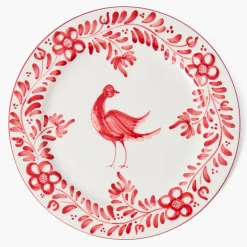 Martha Red Dinner Plates (Set of 4)