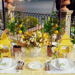 Mimosa White Linen Napkins (Set of 4)