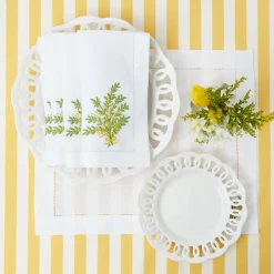 Mimosa White Linen Napkins (Set of 4)