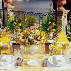 Mimosa White Linen Napkins (Set of 4)