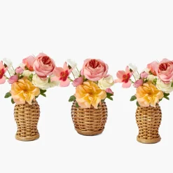 Mini Natural Rattan Vase (Set of 3)