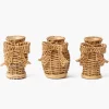 Mini Rattan Bow Vases (Set of 3)