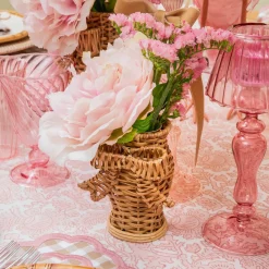 Mini Rattan Bow Vases (Set of 3)